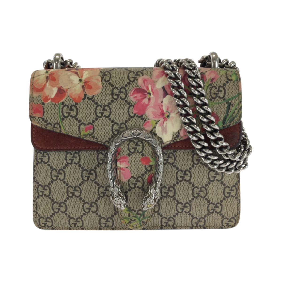 GUCCI Shoulder Bag 421970 GG Supreme Canvas Beige Multicolor SilverMetal GG Blooms Dionysus