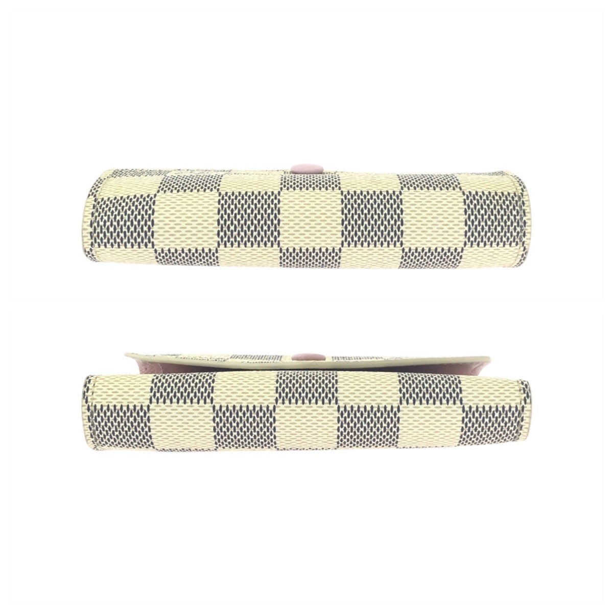 LOUIS VUITTON Tri-fold wallet N64022 PVC Beige Ivory Gold Metal Tri-fold wallet Compact wallet Damier Azur Portefeuille Victorine Women Used Authentic