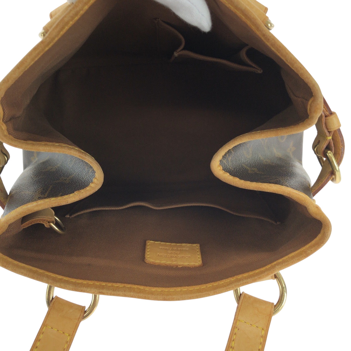 LOUIS VUITTON Handbag M51156 PVC Brown Gold Metal Handbag Tote Bag Monogram Batignolles Women Used Authentic