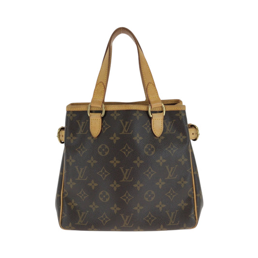 LOUIS VUITTON Handbag M51156 PVC Brown Gold Metal Handbag Tote Bag Monogram Batignolles Women Used Authentic
