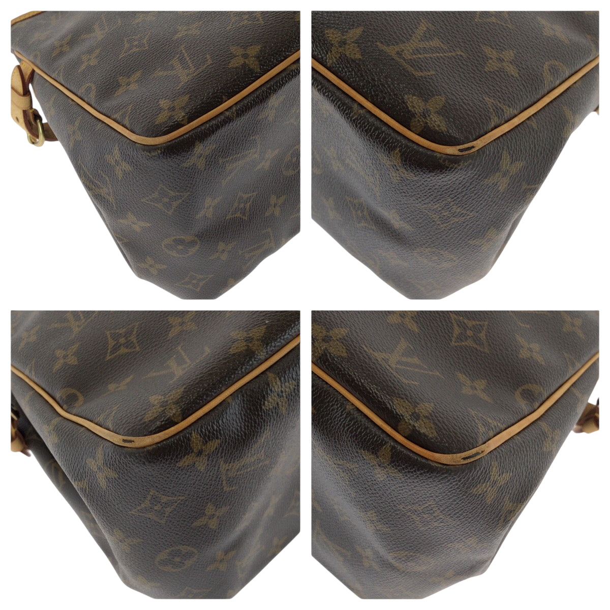 LOUIS VUITTON Handbag M51156 PVC Brown Gold Metal Handbag Tote Bag Monogram Batignolles Women Used Authentic