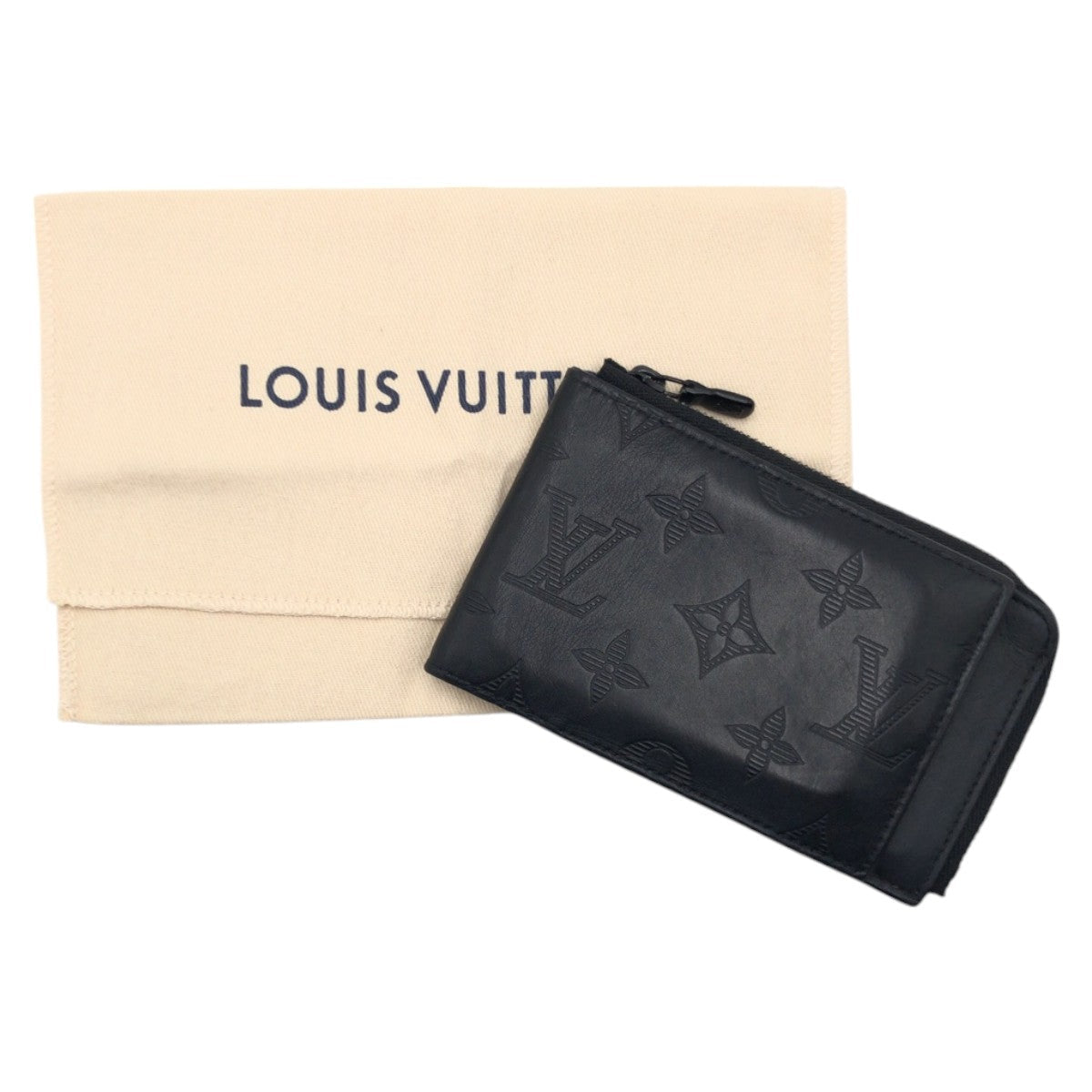 LOUIS VUITTON Coin case M82526 leather Black black Coin case Coin Pocket Compact wallet Monogram hybrid wallet mens(Unisex) Used Authentic