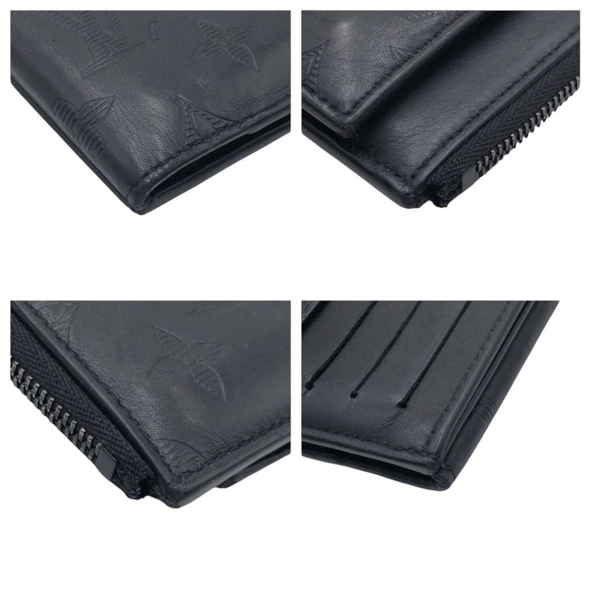 LOUIS VUITTON Coin case M82526 leather Black black Coin case Coin Pocket Compact wallet Monogram hybrid wallet mens(Unisex) Used Authentic