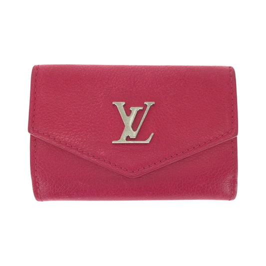 LOUIS VUITTON Tri-fold wallet M67858 leather Pink SilverMetal Folding wallet Compact wallet Portefeuille Rock Mini Women Used Authentic