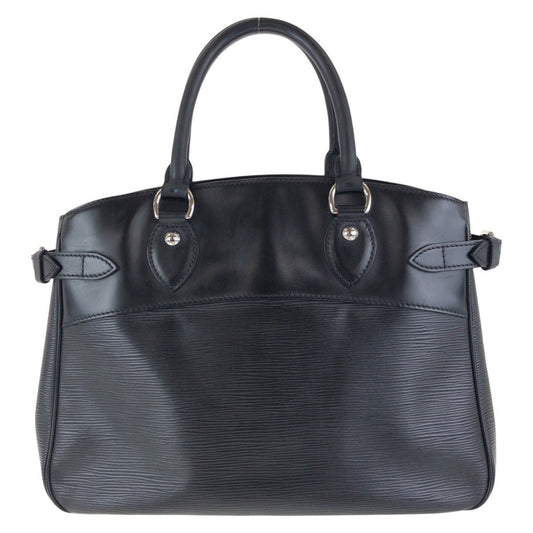 LOUIS VUITTON Tote Bag M59262 leather Noir Black SilverMetal Tote Bag handbag Epi Passy PM Women Used Authentic