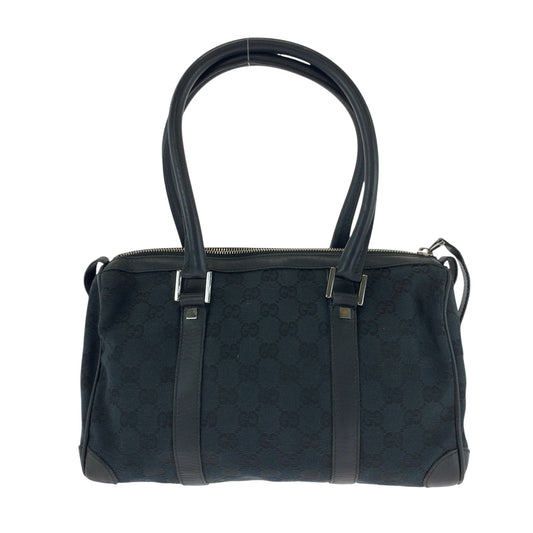 GUCCI Handbag 000 0351 GG canvas Black SilverMetal Handbags Mini Boston Duffel bag Women Used Authentic