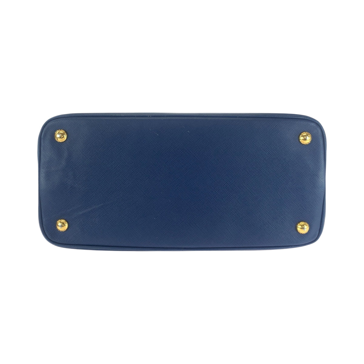 PRADA Shoulder Bag BL0537 leather Blue GoldMetal Shoulder Bag Handbag 2way Safiano Triangle With logo Women Used Authentic