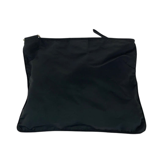 PRADA Shoulder Bag Nylon Black SilverMetal Shoulder Bag Sacoche Test Triangle With logo Women Used Authentic