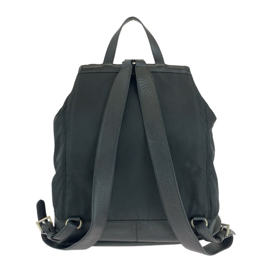 PRADA Backpack Nylon Black SilverMetal Backpack Unisex Test Women Used Authentic