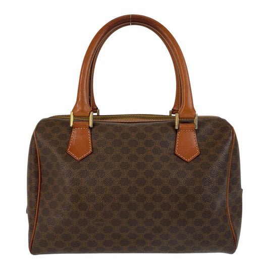 CELINE Handbag M13 PVC, Leather Brown Gold Metal Handbag Boston Duffel bag Macadam Macadam Women Used Authentic