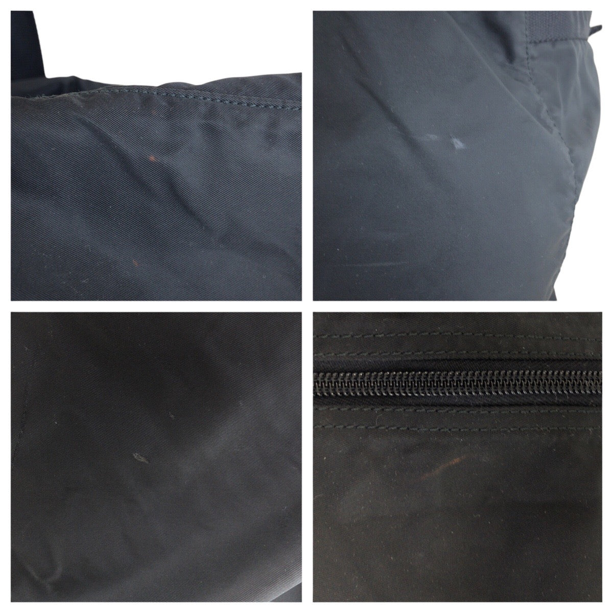 PRADA Boston Duffel bag Nylon Black SilverMetal Boston Duffel bag unisex Test Triangle With logo mens Used Authentic