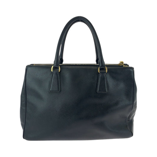 PRADA Handbag BN2274 leather Black GoldMetal Handbag Tote Bag Galleria Triangle With logo Women Used Authentic