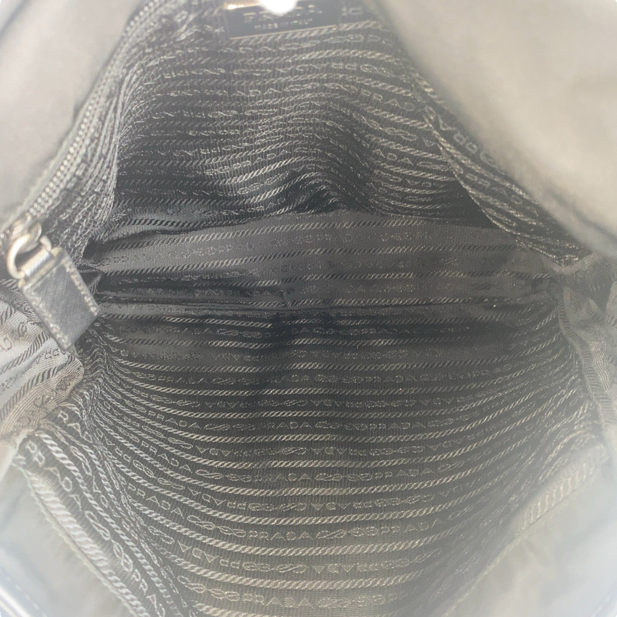 PRADA Shoulder Bag Nylon Black SilverMetal Crossbody Shoulder Bag Messenger Bag Unisex Test Triangle With logo mens Used Authentic