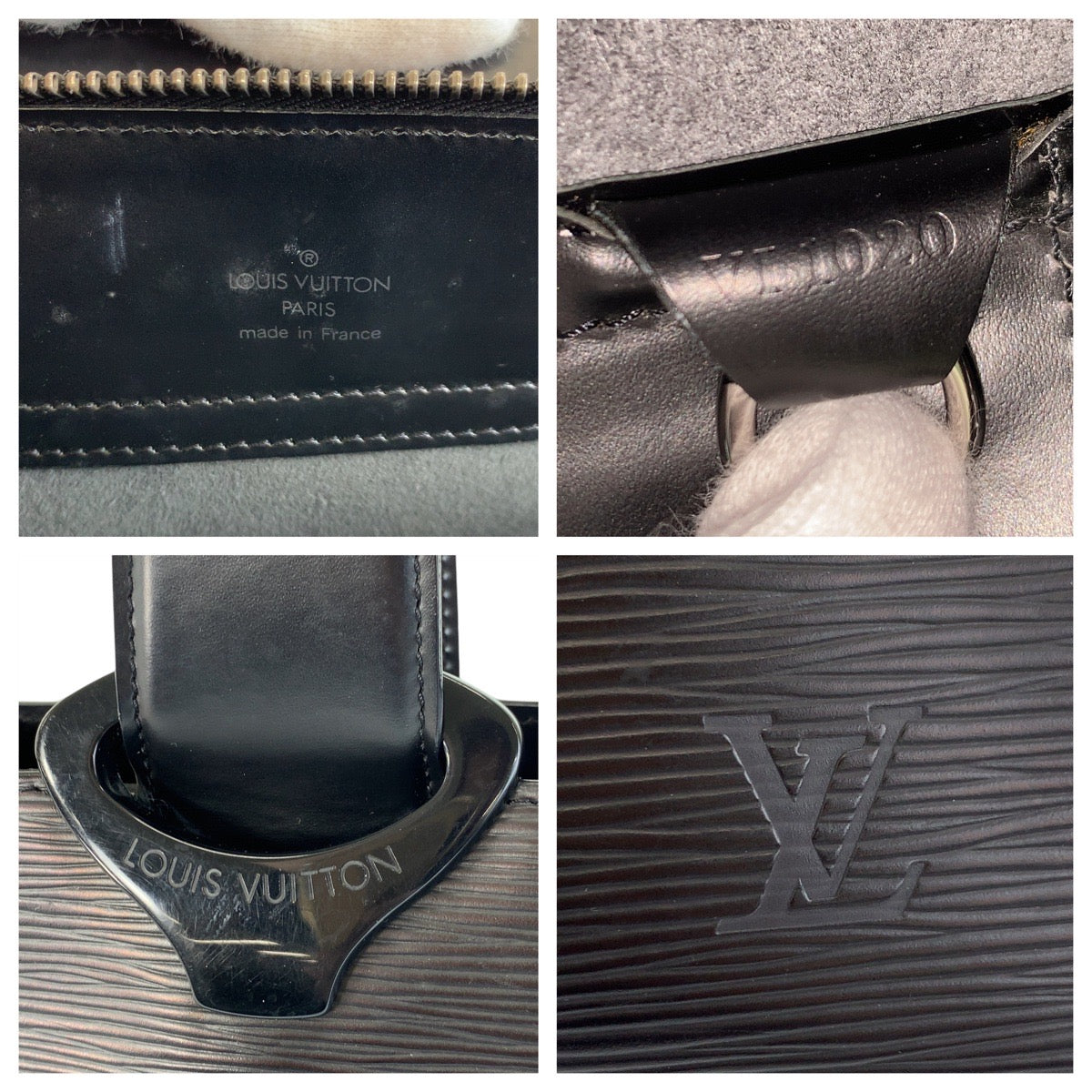 LOUIS VUITTON Tote Bag M52452 leather Noir black black Tote Bag Shoulder Bag Epi Gemo Women Used Authentic