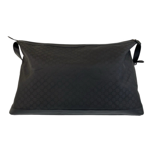 GUCCI Shoulder Bag 105669 GG canvas, leather Black SilverMetal Shoulder Bag Boston Duffel bag mens Used Authentic