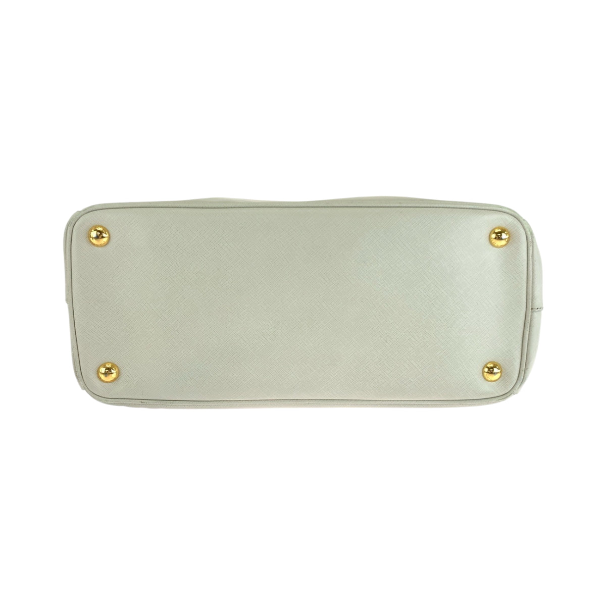 PRADA Tote Bag BN2863 leather White GoldMetal Tote Bag Shoulder Bag Handbag 2way Saffiano Galleria Triangle With logo Women Used Authentic