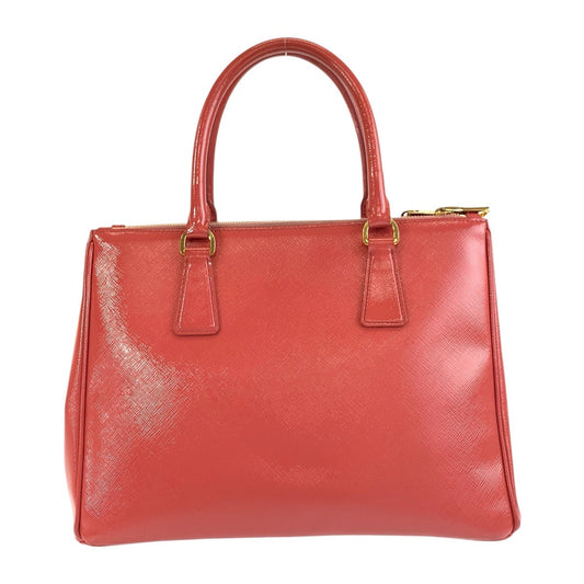 PRADA Handbag leather Pink Gold Metal Handbag Tote Bag Shoulder Bag 2way Safiano Women Used Authentic