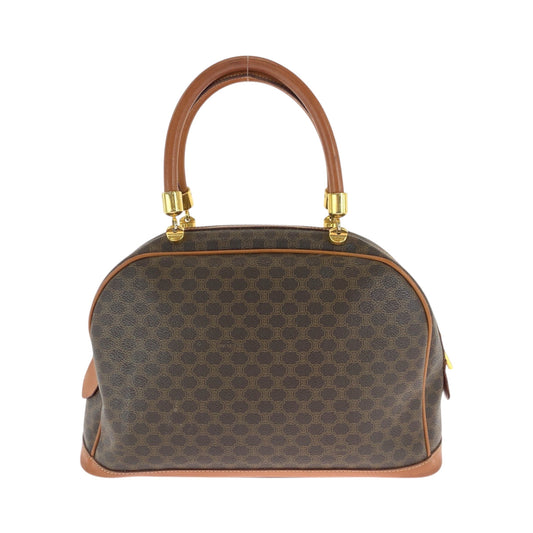 CELINE Handbag MC97/2 PVC Brown Gold Metal Handbags Mini Boston Duffel bag Macadam Women Used Authentic