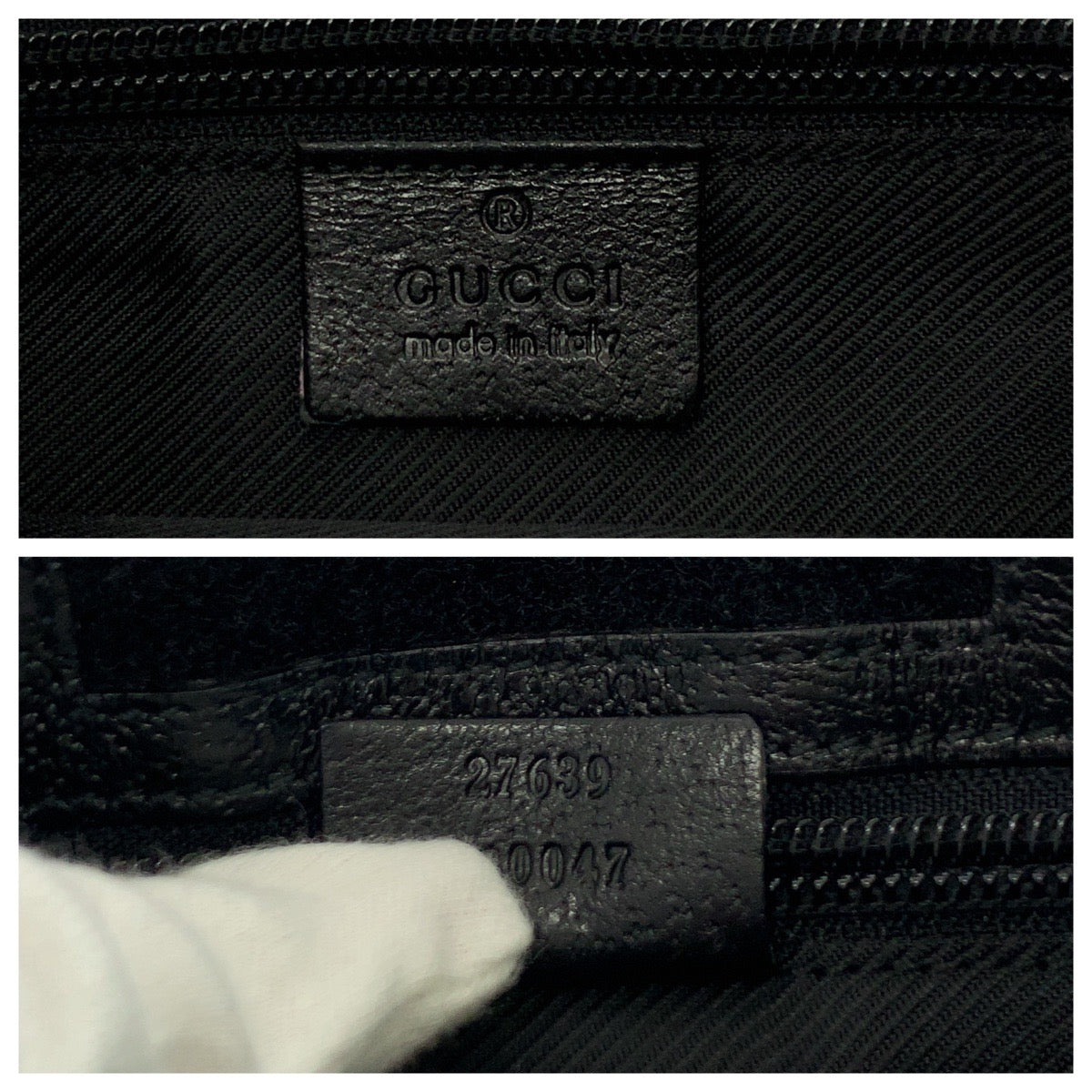 GUCCI Shoulder Bag 27639 GG canvas Black SilverMetal Shoulder Bag Sacoche mens Used Authentic