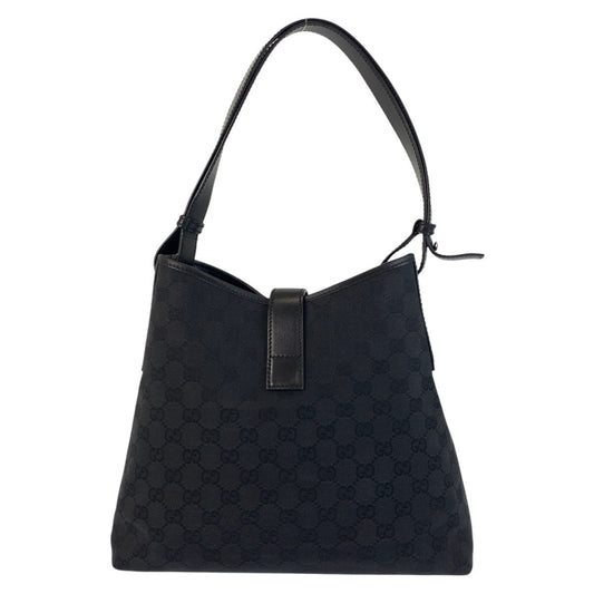 GUCCI Shoulder Bag 110291 GG canvas, leather Black SilverMetal Hobo Shoulder Bag New Jackie Women Used Authentic
