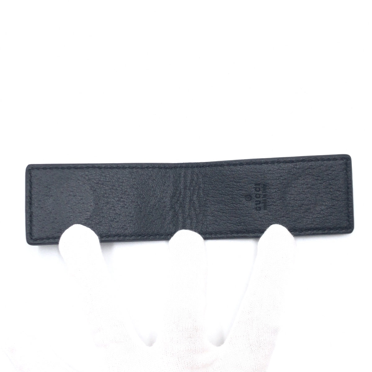 GUCCI Money clip leather black black gold Money Clip Unisex Animalie Bee mens Used Authentic