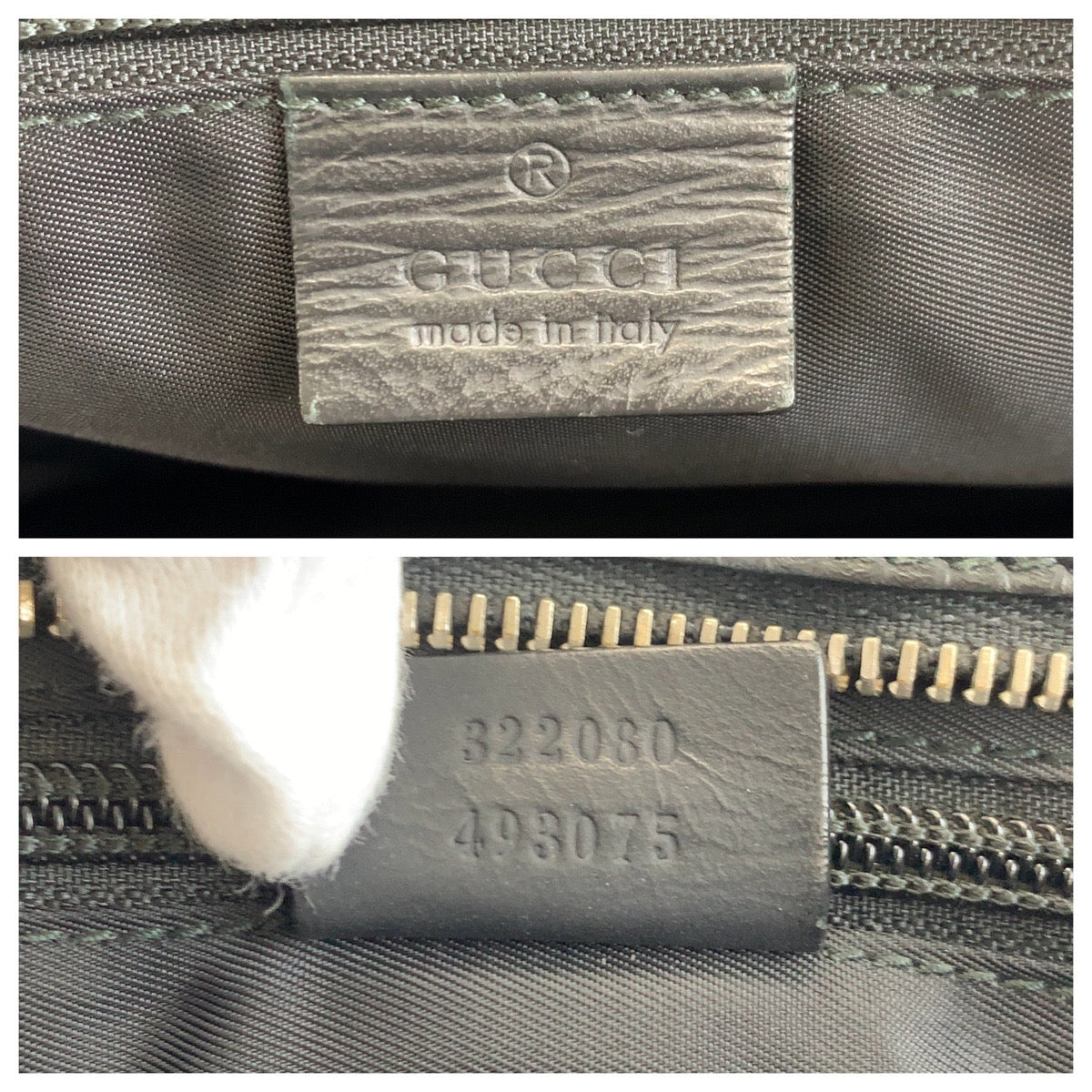 GUCCI Shoulder Bag 322080 leather Black SilverMetal Shoulder Bag Messenger bag Shelly line Guccisima mens Used Authentic
