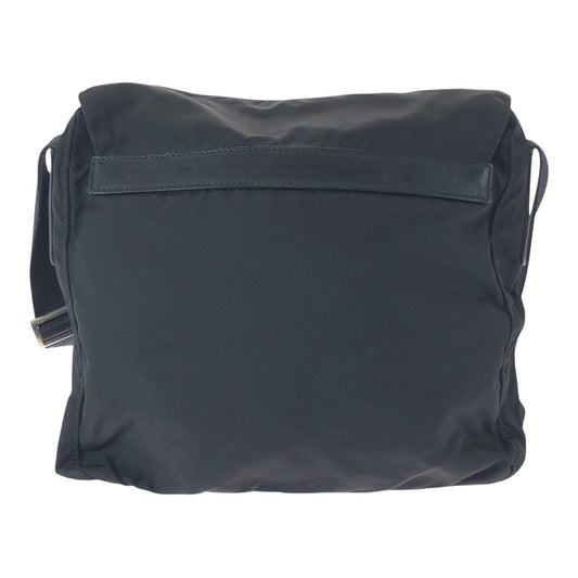 PRADA Shoulder Bag 50 Nylon Black SilverMetal Crossbody Shoulder Bag Unisex Test Triangle With logo Women(Unisex) Used Authentic