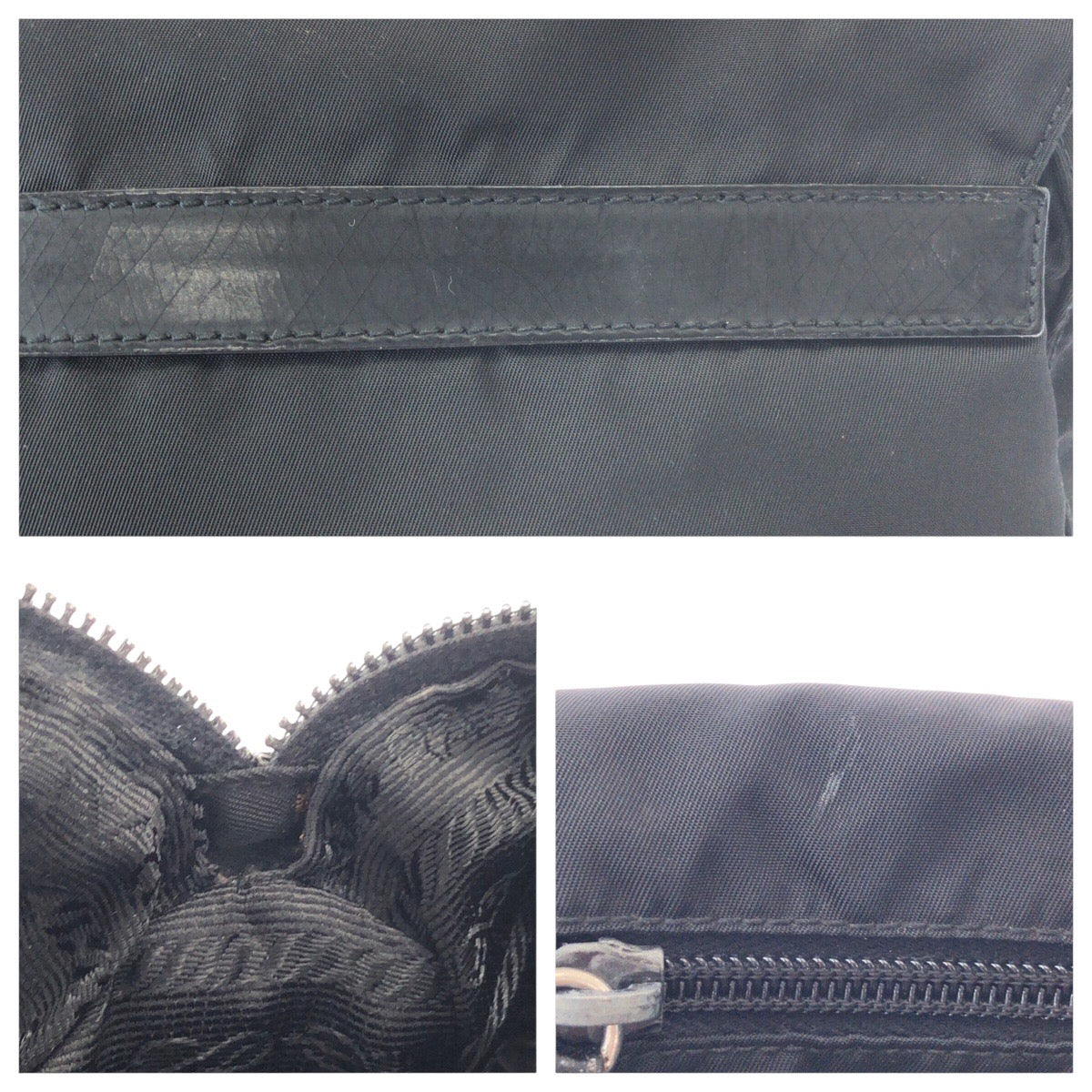 PRADA Shoulder Bag 50 Nylon Black SilverMetal Crossbody Shoulder Bag Unisex Test Triangle With logo Women(Unisex) Used Authentic