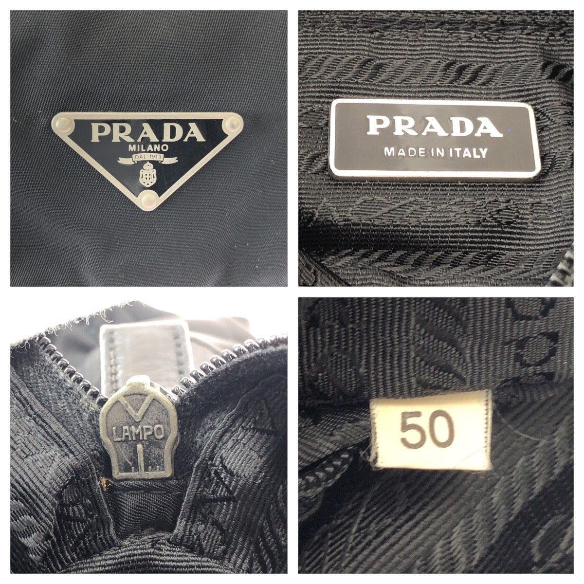 PRADA Shoulder Bag 50 Nylon Black SilverMetal Crossbody Shoulder Bag Unisex Test Triangle With logo Women(Unisex) Used Authentic