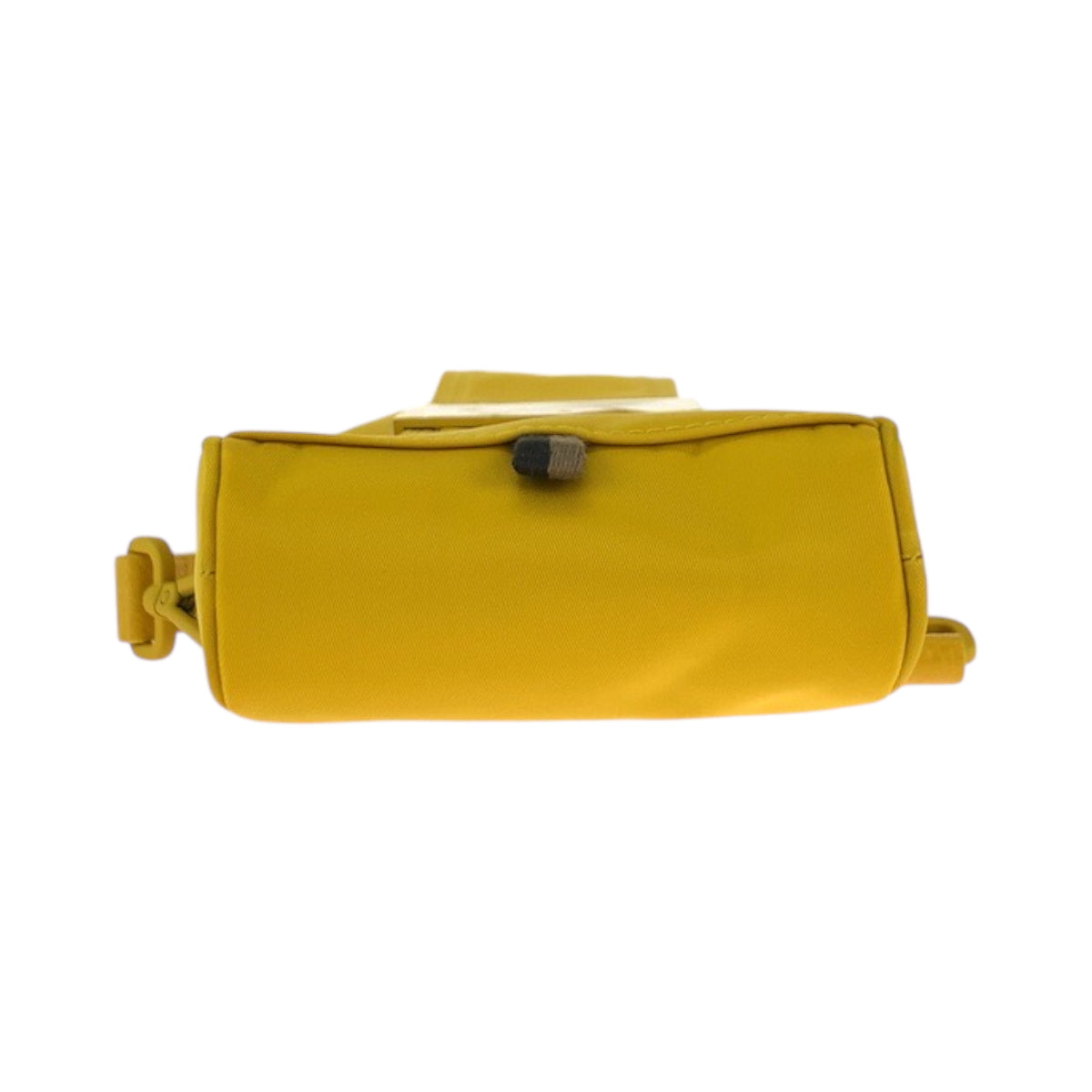 FENDI Shoulder Bag 7AS056 AG0P Nylon Yellow YellowMetal Shoulder Bag pochette logo Women Used Authentic