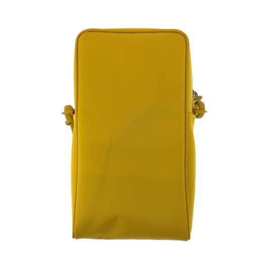 FENDI Shoulder Bag 7AS056 AG0P Nylon Yellow YellowMetal Shoulder Bag pochette logo Women Used Authentic