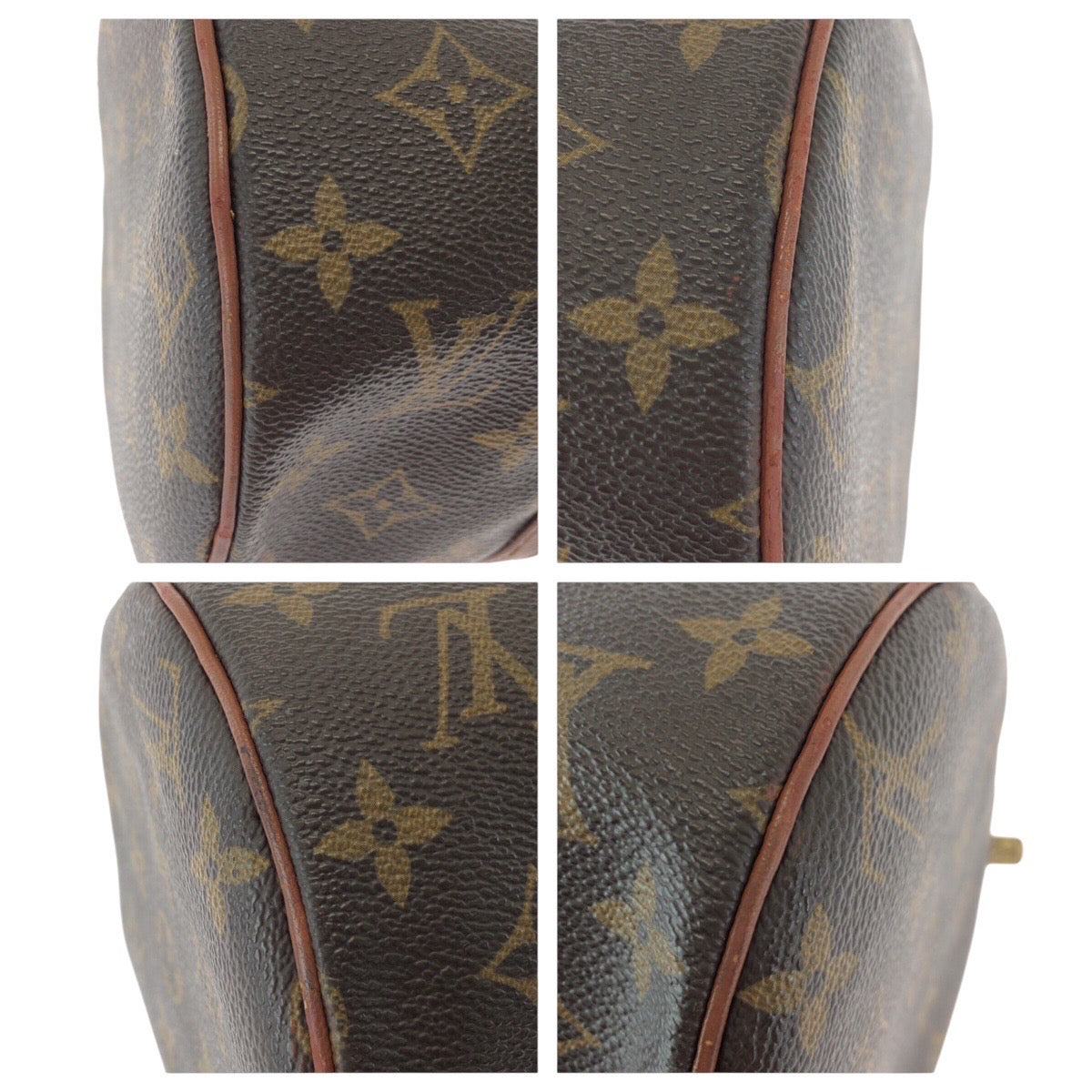 LOUIS VUITTON Handbag M51365 PVC Brown Gold Metal Handbag Shoulder Bag Monogram Papillon 30 Women Used Authentic
