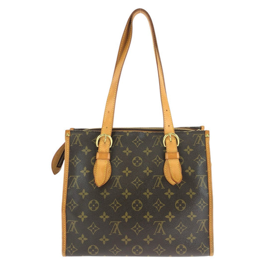LOUIS VUITTON Tote Bag M40007 PVC Brown Gold Metal Monogram Popan cool o