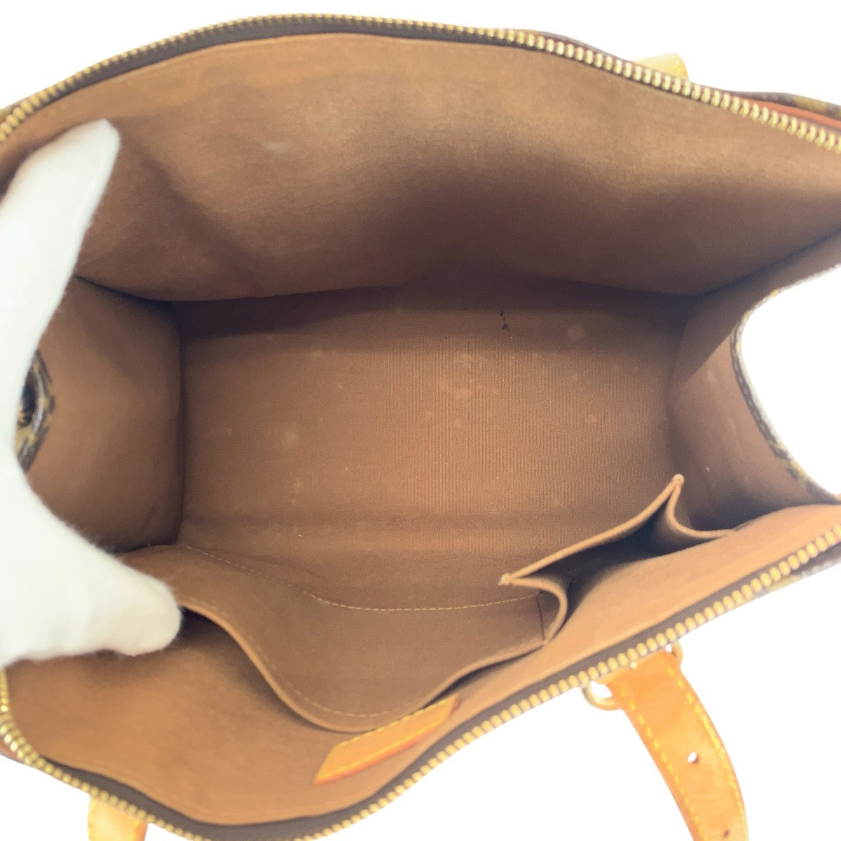 LOUIS VUITTON Tote Bag M40007 PVC Brown Gold Metal Monogram Popan cool o