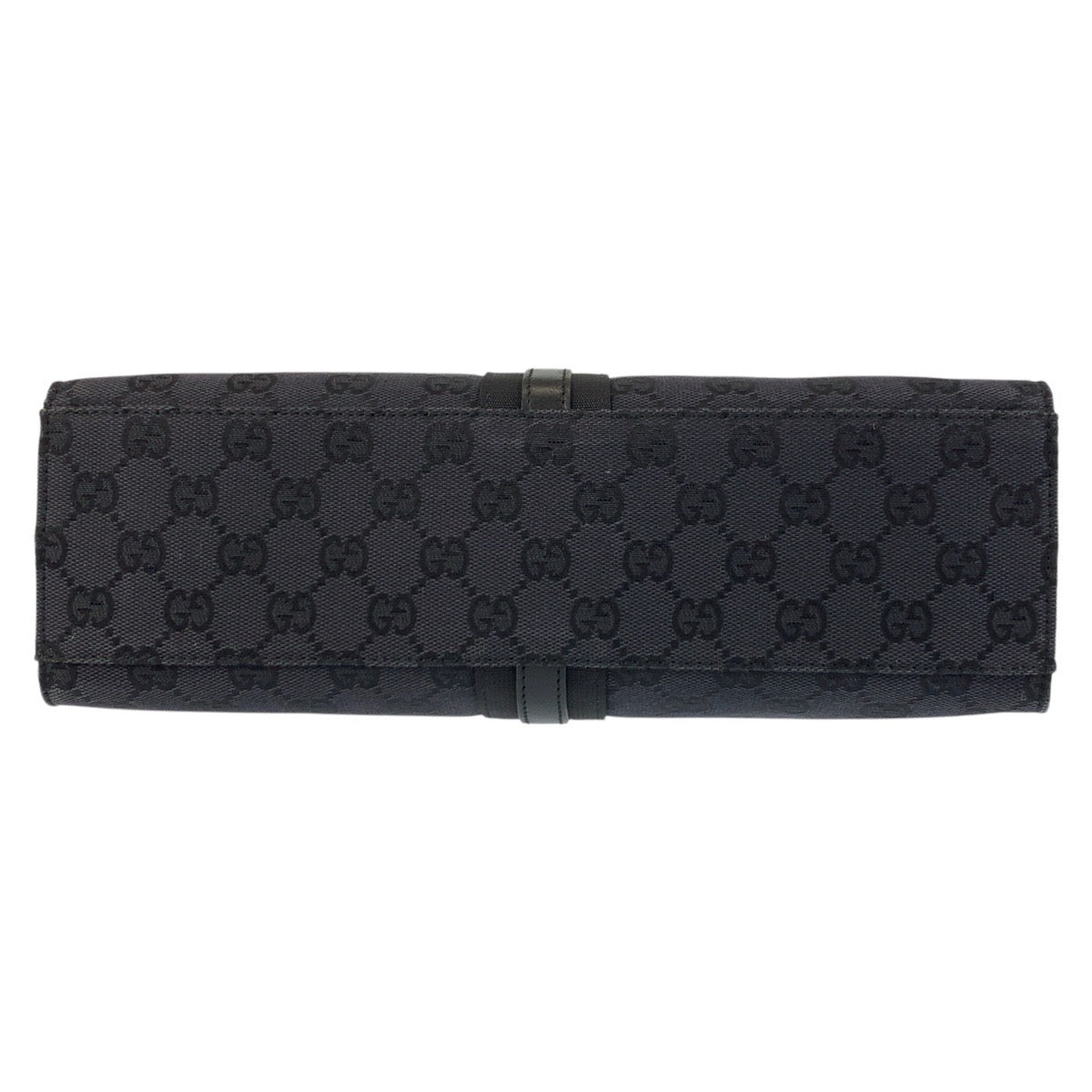 GUCCI Shoulder Bag 001 3355 GG canvas, leather Black SilverMetal Shoulder Bag handbag Jackie Women Used Authentic