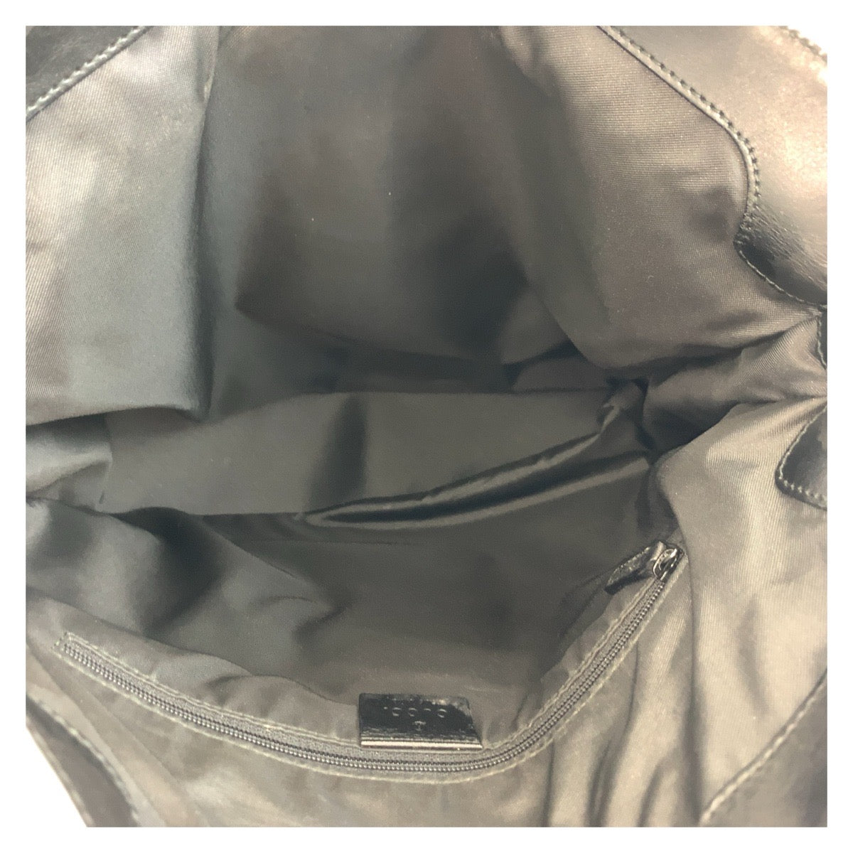 GUCCI Shoulder Bag 001 3355 GG canvas, leather Black SilverMetal Shoulder Bag handbag Jackie Women Used Authentic