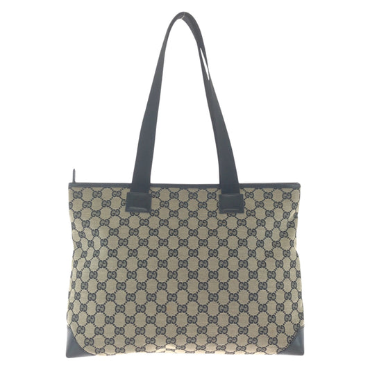 GUCCI Tote Bag 019 0426 GG canvas, leather Black SilverMetal Tote Bag Shoulder Bag Unisex Women(Unisex) Used Authentic