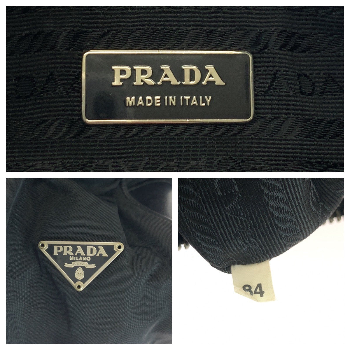 PRADA Shoulder Bag BR0449 Nylon Black SilverMetal One Shoulder Bag Handbag Test Triangle With logo Women Used Authentic
