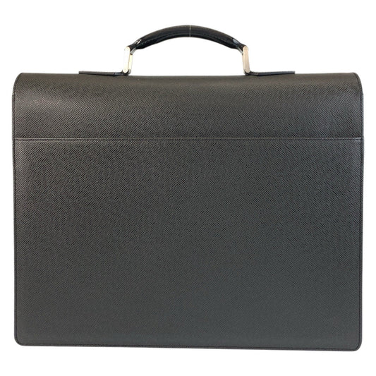 LOUIS VUITTON Business bag M30032 leather Ardoise Black SilverMetal Business bag briefcase Taiga Moscova mens Used Authentic