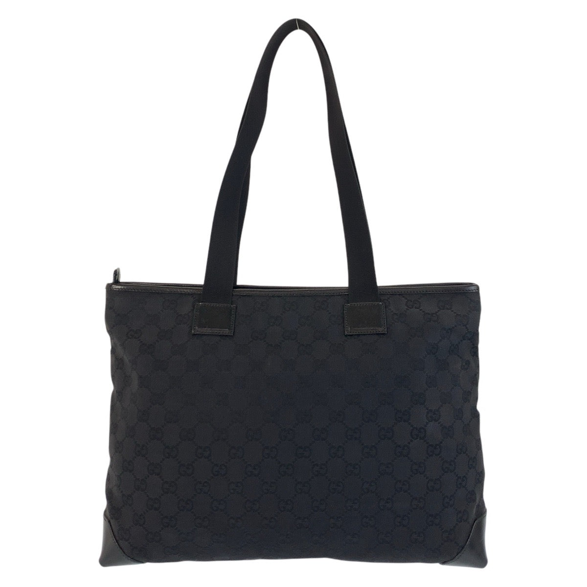 GUCCI Tote Bag 34339 GG canvas, leather Black black Tote Bag Shoulder Bag Women Used Authentic