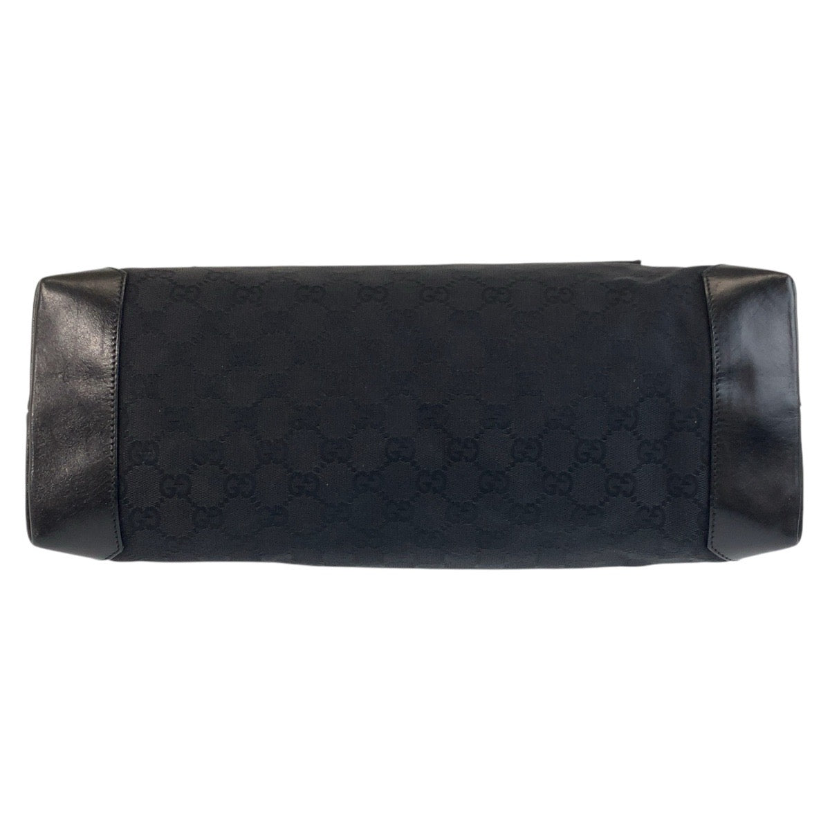 GUCCI Tote Bag 34339 GG canvas, leather Black black Tote Bag Shoulder Bag Women Used Authentic