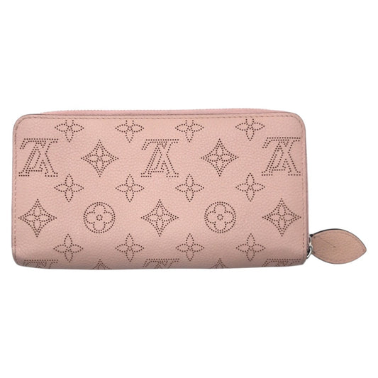 LOUIS VUITTON Long Wallet Purse M61868 leather Pink magnolia Long Wallet Purse Monogram Mahina Zippy Wallet Women Used Authentic