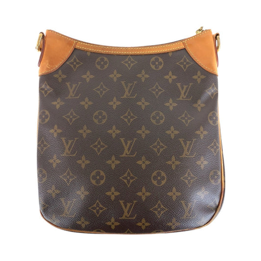 LOUIS VUITTON Shoulder Bag M56390 PVC, Leather Brown Gold Metal Shoulder Bag Pochette Monogram Odeon PM Women Used Authentic