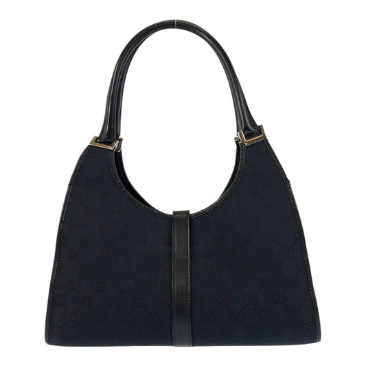 GUCCI Shoulder Bag 002 1067 GG canvas, leather Black black Shoulder Bag handbag Jackie Women Used Authentic