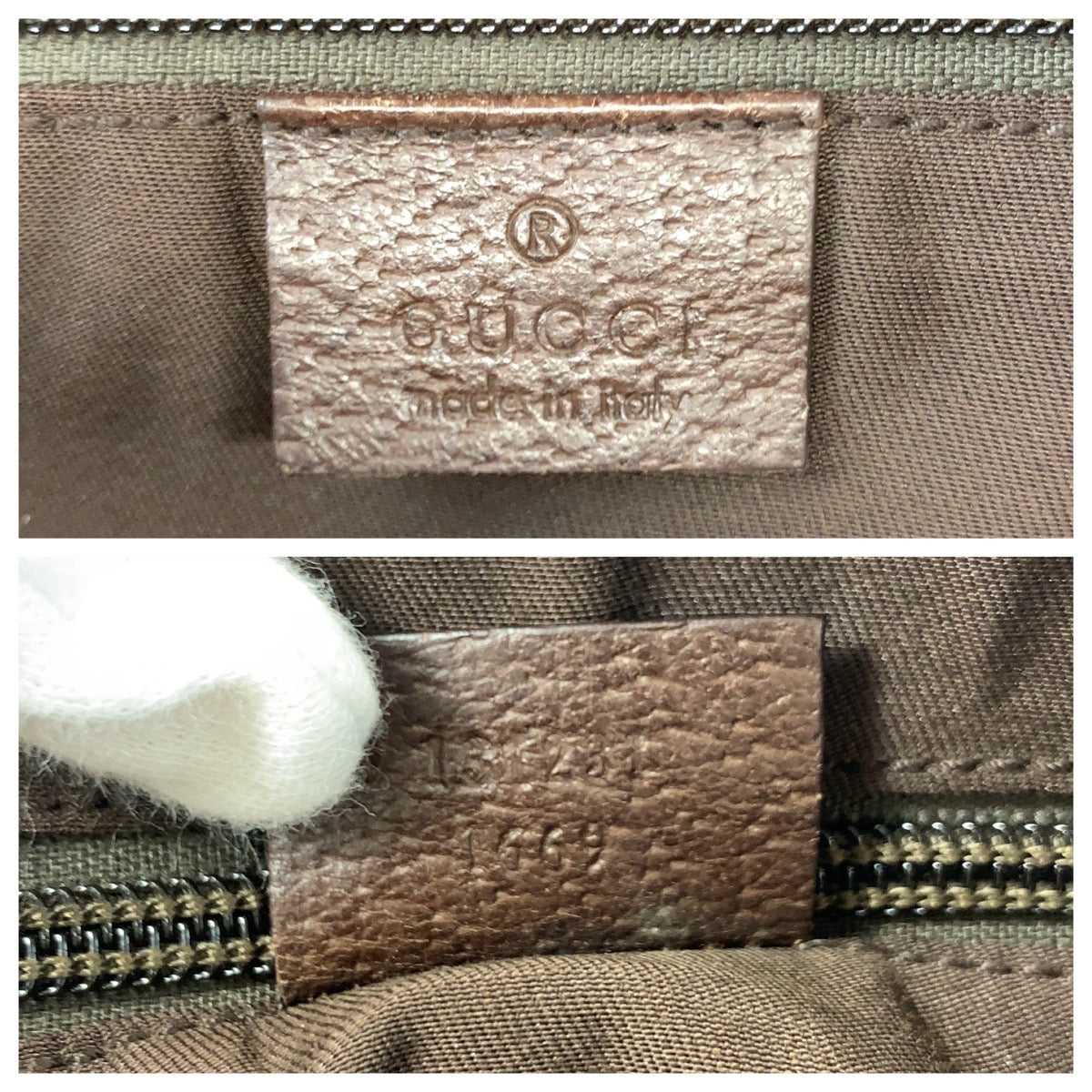 GUCCI Tote Bag 131231 GG canvas, leather Beige brown Tote Bag Shoulder Bag Sherry line Women Used Authentic