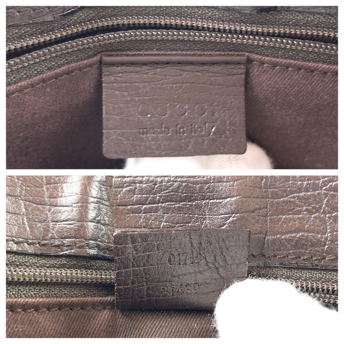 GUCCI Shoulder Bag 01719 GG canvas, leather Brown Silver Metal Jackie Women Used Authentic