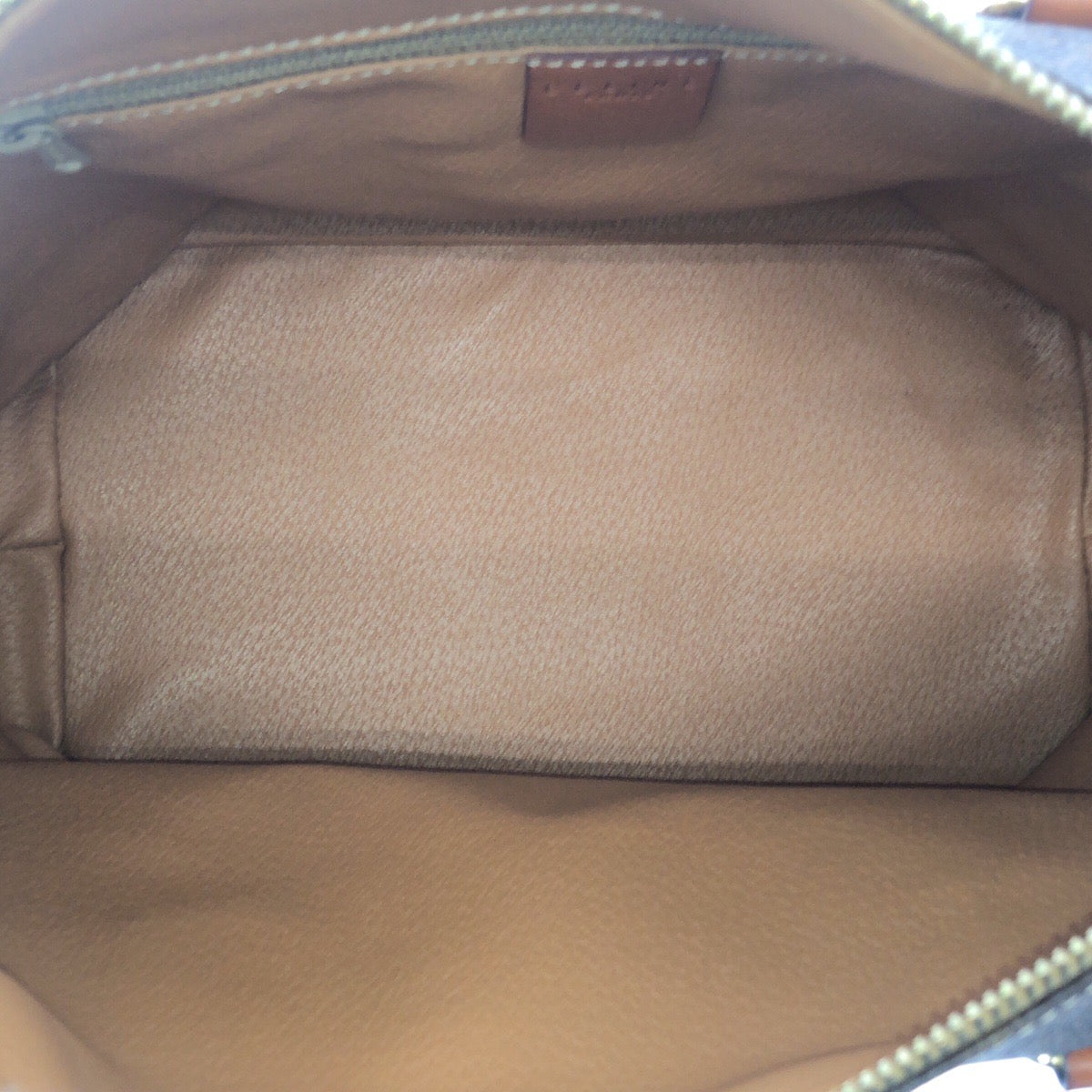 CELINE Shoulder Bag PVC Brown Gold Metal Crossbody Shoulder Bag Handbag 2WAY Macadam Women Used Authentic