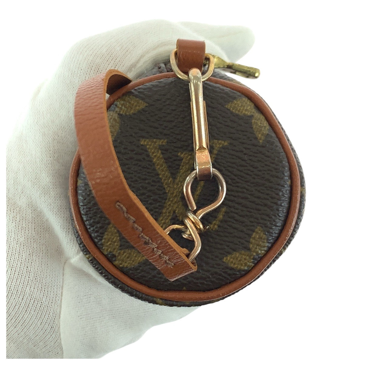 LOUIS VUITTON Handbag M51385 PVC, Leather Brown Gold Metal Handbag accessory pouch Monogram Papillon pouch only Women Used Authentic