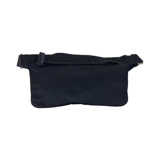 PRADA Shoulder Bag Nylon Black SilverMetal Test Triangle With logo