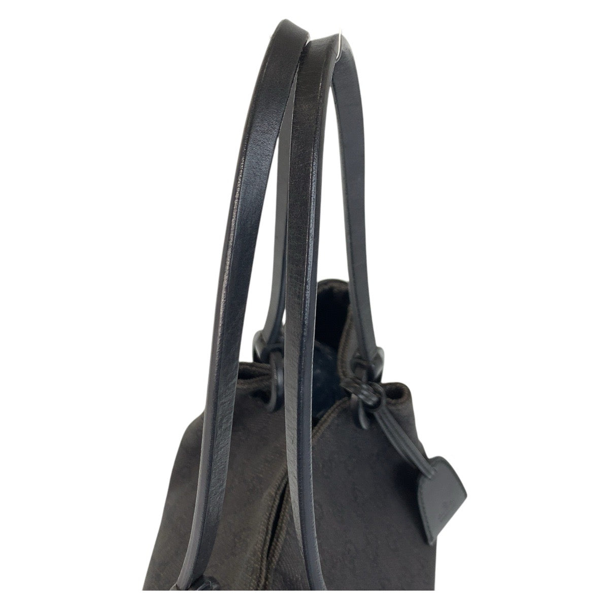 GUCCI Tote Bag 101919 GG canvas, leather Black black Tote Bag Shoulder Bag Women Used Authentic